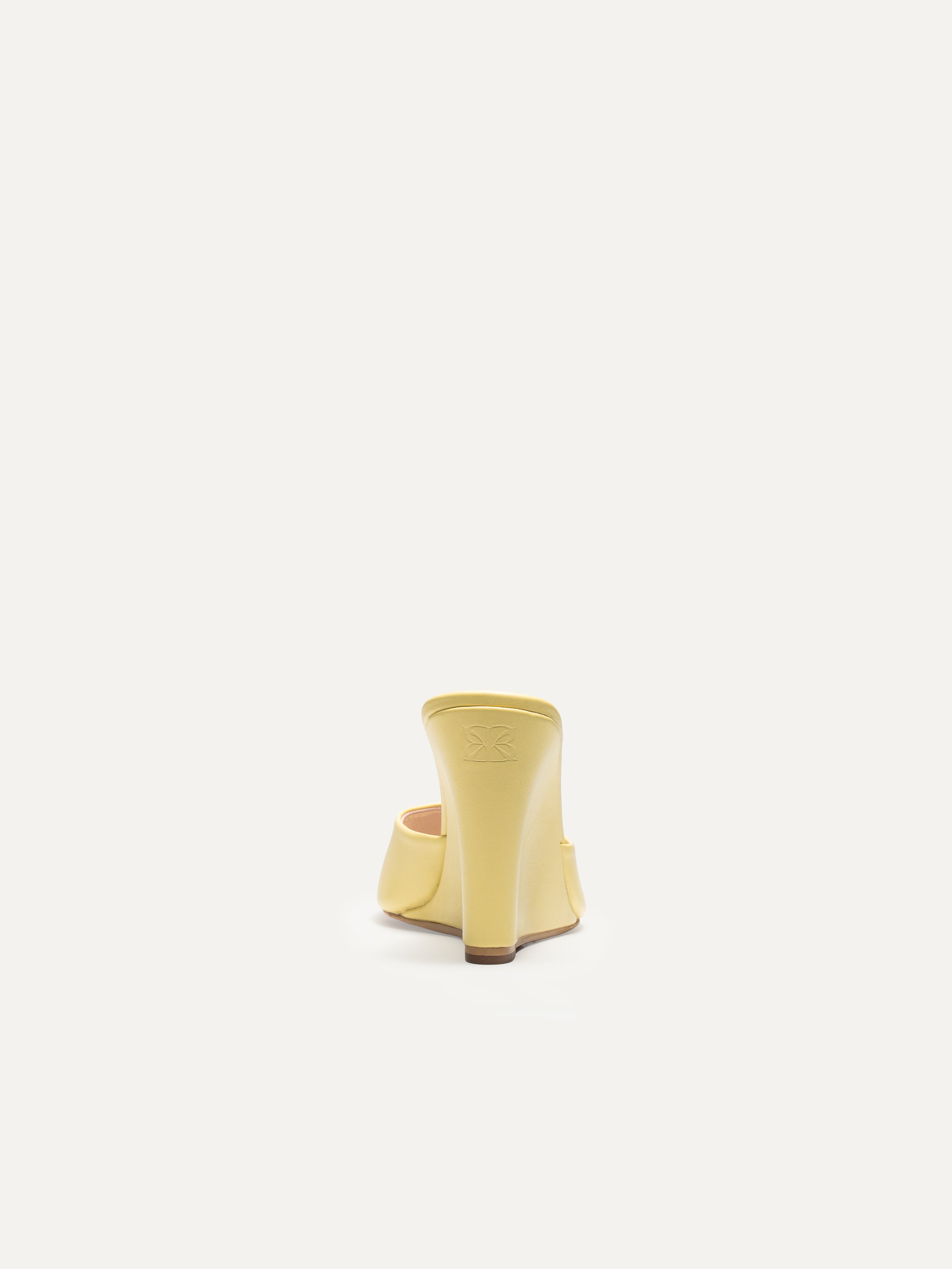 BIKKOU 1AM TOO PRETTY TO LEAVE LEMONADE wedge heel back view